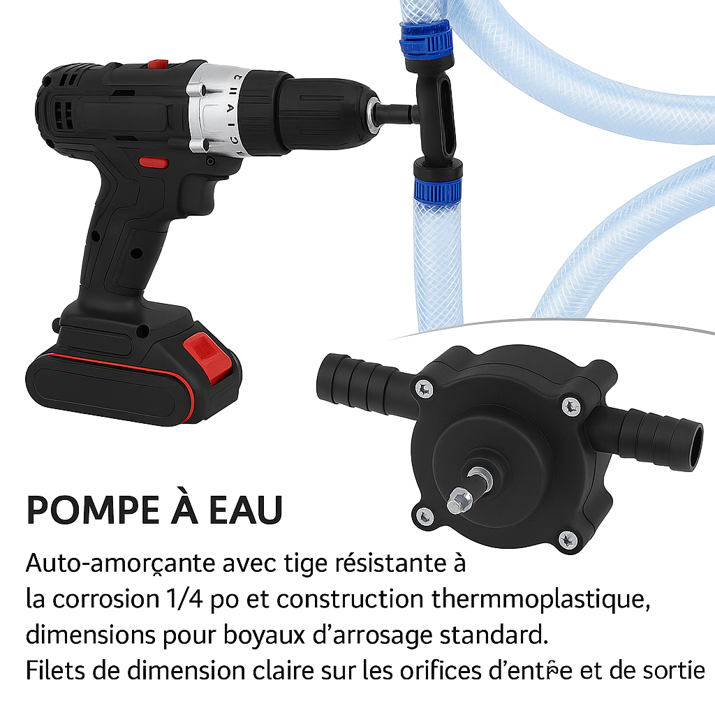 Pompe de Transfert Ultra-Rapide – Alimentez Votre Perceuse, Videz en un Clin D'Oeil !