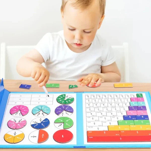 Aimants de Fractions pour l'enseignement Outils de Manipulation | Livre magnétique éducatif puzzle de fractions Outil pédagogique école primaire garçons Aimants de Fractions pour l'enseignement Outils de Manipulation | Livre magnétique éducatif puzzle de fractions Outil pédagogique école primaire garçons