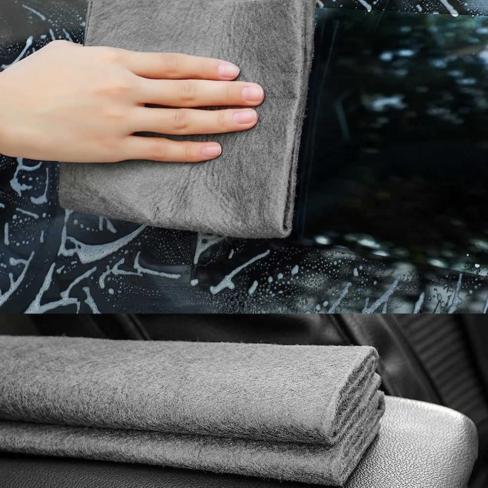 Lot De 2 Chiffons De Séchage Ultra Absorbants Microfibre 60x50cm 650g/m² - WIIVII Kingsheep Gris
