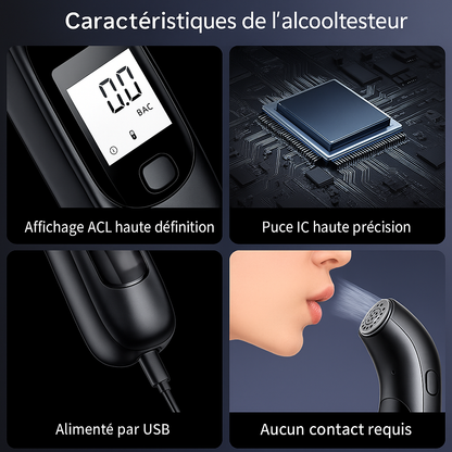 Éthylotest Sans Contact – Résultat Rapide, Hygiène Totale, Conduite en Toute Conscience ⚡