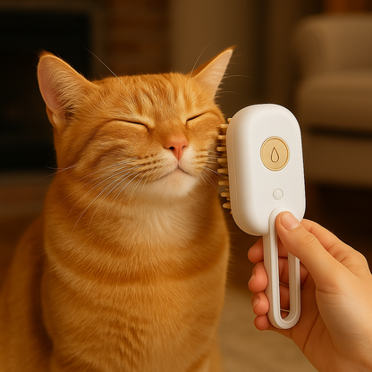 PoilDouce™ – Brosse Vapeur Magique pour Démêler, Nettoyer pis Masser ton Animal !