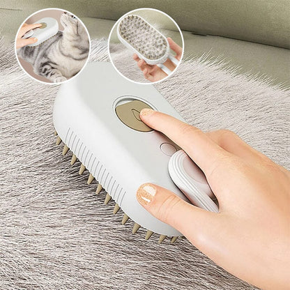 PoilDouce™ – Brosse Vapeur Magique pour Démêler, Nettoyer pis Masser ton Animal !